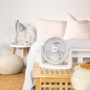 8" high Velocity Plastic Freestanding/Wall Mounted Desk Fan, White