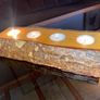 Stunning Rustic Live Edge Pine Wood Tea Light Holder Yule Log Waxed and Sealed Image 8