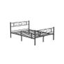 Double bed frame in metal BLACK double bed Image 2