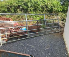 12 ft gate and Harris fence panels