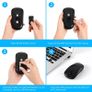 Wireless Mouse, 2.4G Slim Portable Wireless Mouse for Laptop Silent Mouse Ergonomic Cordless Design with USB Nano Receiver Compatible with PC Mac Computer Macbook Notebook (Black) Image 5