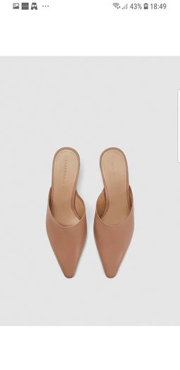 Zara shoes mules nude pinkish real leather size 4