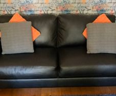 Black leather Sofa