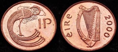 [#410] - Ireland 2000 | Irish 1 Penny | KM.20a | UNC