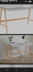 Brand New Home Comforts Desk - Matt White / Wood Legs (Unopened)