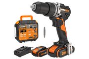 WORX Nitro 18V (20V MAX) Cordless Impact Drill, PowerShare, Brushless Motor, 60Nm, 13mm Chuck, Variable Speed Control, LED Light, 2pcs 2.0 Ah Batteries Included, WX352