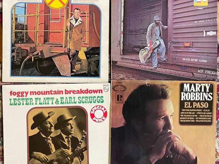 Hank Snow Boxcar Willie Marty robins 4  country and western music vinyl records