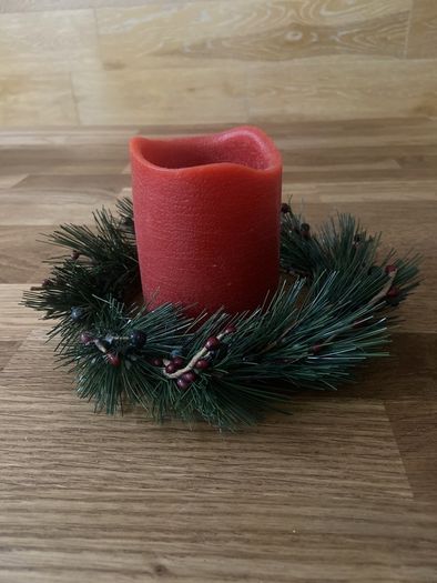 christmas candle surround or mini wreath