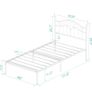 Single Bed Frames with Vintage Headboard, 3ft Image 2