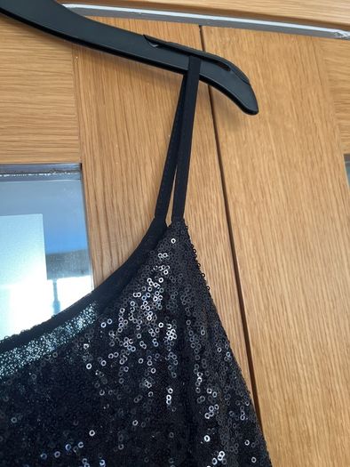 Black sequence top ladies