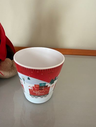 Festive Moose soft toy and Santa Express Childrens Christmas cup