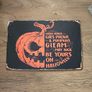 Halloween tin sign - black / orange - new Image 2