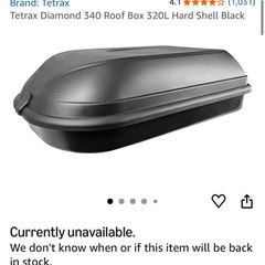 Tetrax Diamond 340 320L Roof Box - Brand New Unopened