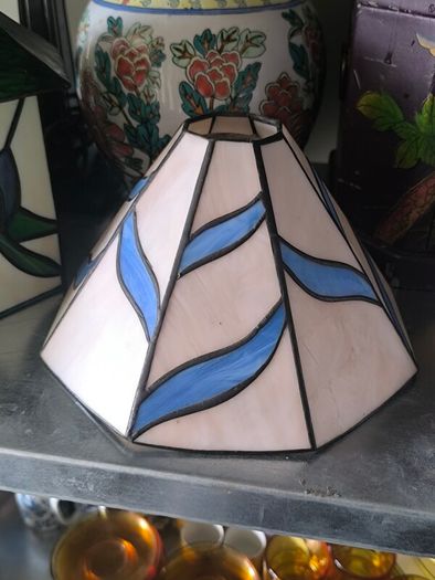 Stained glass shades and lamps