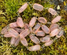 Vintage Pink Quartz Nugget Necklace