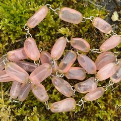 Vintage Pink Quartz Nugget Necklace
