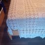 Handmade Crochet Lace Cotton Bed Cover Throw Image 4