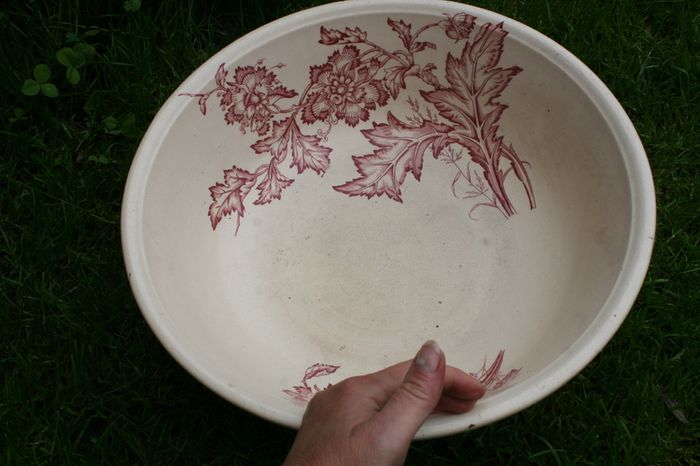 Antique  England  Water Basin 15"