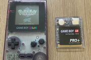Nintendo Gameboy Color Clear Purple CGB-001 + Flash Card 4GB