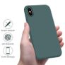 Liquid Silicone Case For iPhone XS Max Luxury Thin ShockProof Soft Phone Cover Green - FHT2IPXSMLK Image 5