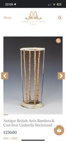 Late 19th Century Artis of Birmingham Antique Bamboo & Cast Iron Umbrella Stickstand  A Masterpiece of Victorian Craftsmanship