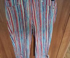 Robell Cropped Summer Striped Trousers 10