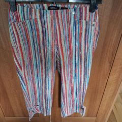Robell Cropped Summer Striped Trousers 10
