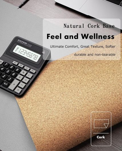 Brand new Desk Mat 90x43cm Grey Leather