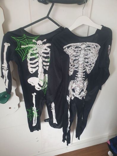 skeleton costumes 1-2 and 3-4 yo