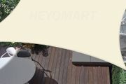MULTIPLE SIZES/COLOURS AVAILABLE Sun Shade Sail 2m x 3m Rectangle Shade Sails Waterproof Outdoor Garden Patio Party Sunscreen Awning Canopy 98% UV Block With Free Rope, Cream White