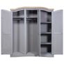 Wardrobe Mexican Pine Corona Range 3 Doors Grey Image 4