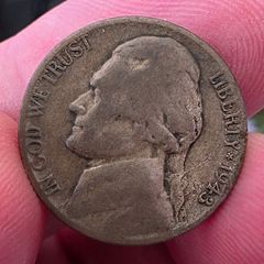 1943 usa silver 5 cent(war nickel)