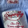 Size XL Slim Fit, Blue Short Sleeve Shirt by Superfly Image 3