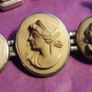 Antique -  Victorian -  Lava - Cameo -  Brooch Image 2