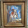 Pair of Vintage Hand-Painted Oil Paintings in Ornate Gilt Frames - 15" x 13" Image 3