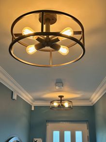 Quoizel industrial style ceiling light - black finish