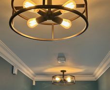 Quoizel industrial style ceiling light - black finish