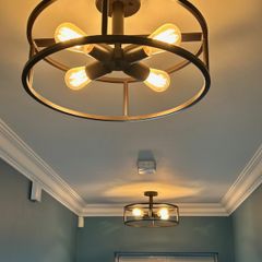 Quoizel industrial style ceiling light - black finish