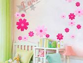 Pink Flowers Girls or Children's Room Nice Wall Stickers