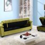 Sofa Bed with Storage & Pouffe 210cm Yadhi Lime 3-4 Seater Space Saving Ireland Image 3