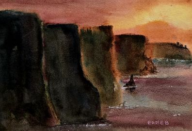 cliffs of moher watercolour