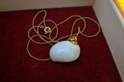 Vintage Shell Pendant and Necklace