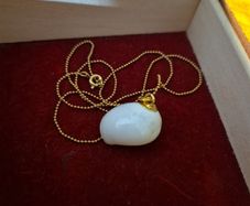 Vintage Shell Pendant and Necklace