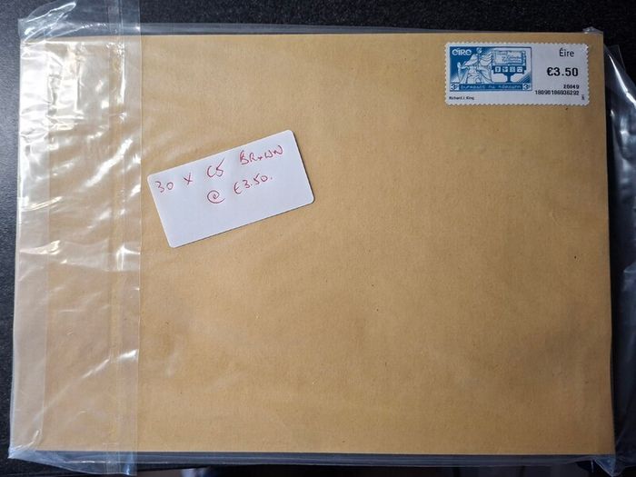 30 Envelopes Stamped for posting to England and Europe