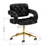 Black velvet swivel chair Image 9