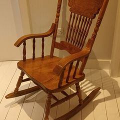 wooden rocking chair