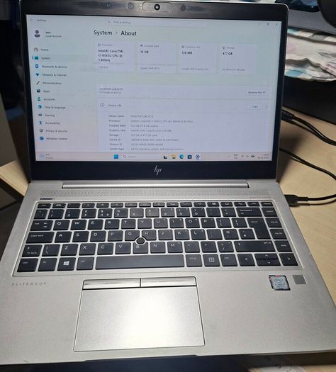 HP EliteBook laptop 840 G6 | i7-8565U | 14-inch  16 GB RAM | 512 GB SSD | Webcam | Win 11 Pro | UK