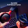HyperX Cloud III  Wired Gaming Headset, PC, PS5, Xbox Series X|S, Angled 53mm Drivers, DTS, Memory Foam, Durable Frame, Ultra Clear 10mm Mic, USB C, USB A, 3.5mm  Black/Red Image 5