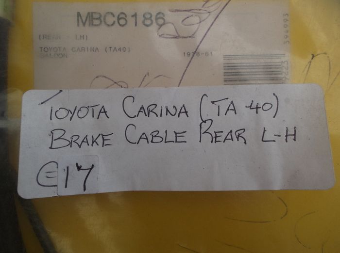 Toyota Carina TA40 Brake Cable.