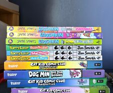 Dog man, Cat Kid & Looshkin kids books